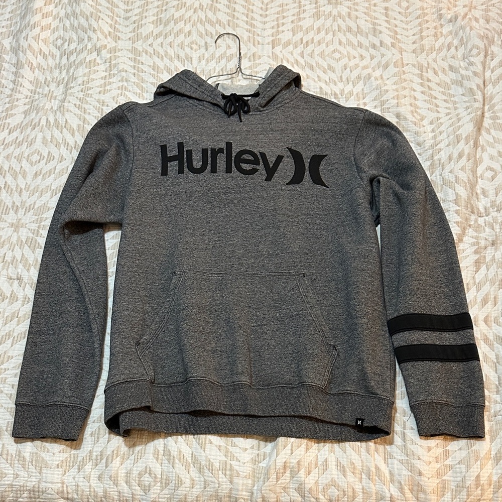 Hurley Charcoal Hoodie with Black Accents